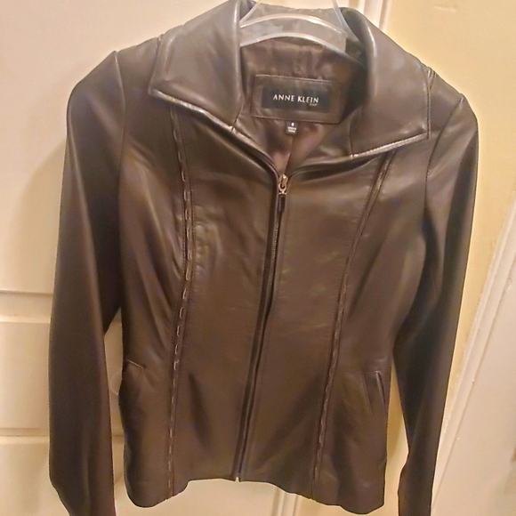 Anne Klein Leather Jacket - Women's Small - Picture 1 of 4